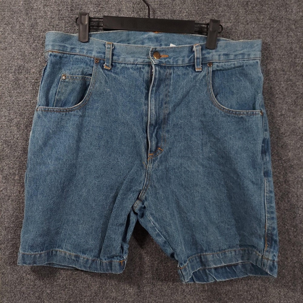 Bay Trading Co. Jean Shorts Mens 36 Blue Denim Relaxed Fit Bermuda Casual